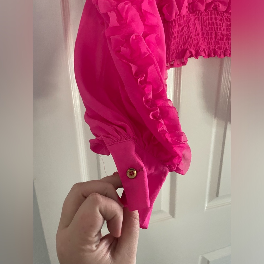 Beulah Pink Ruffled Top - Picture 6 of 12
